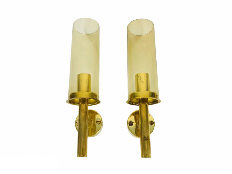 Pair of Brass Wall Lamps by Hans-Agne Jakobsson for AB Markaryd, Sweden, 1960s