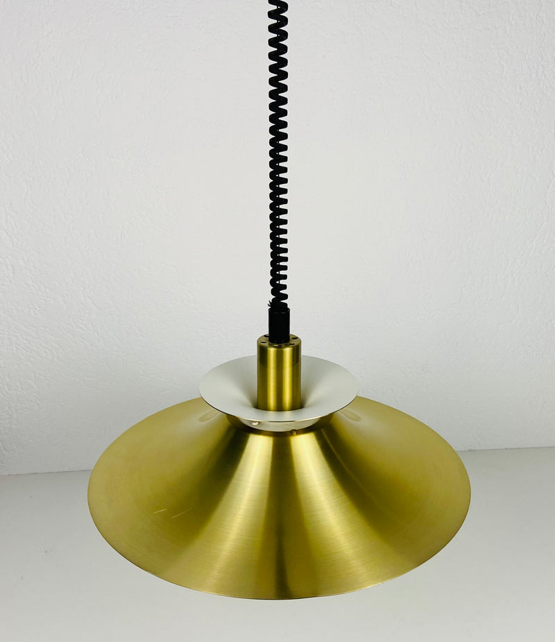 Danish Brass and Metal Pendant Lamp, 1960s