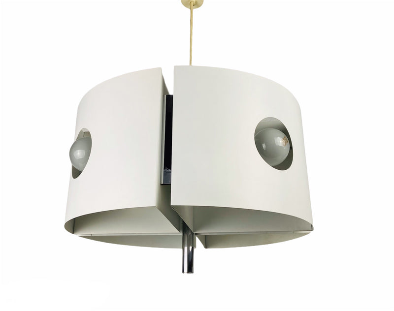 White Pendant Lamp by Klaus Hempel for Kaiser Leuchten, 1970s