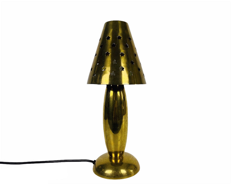 Midcentury Solid Brass Table Lamp by Studio Lambert, 1980s