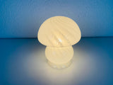 Pair of Vetri d‘Arte Murano Glass Mushroom Table Lamps, Italy, 1970s