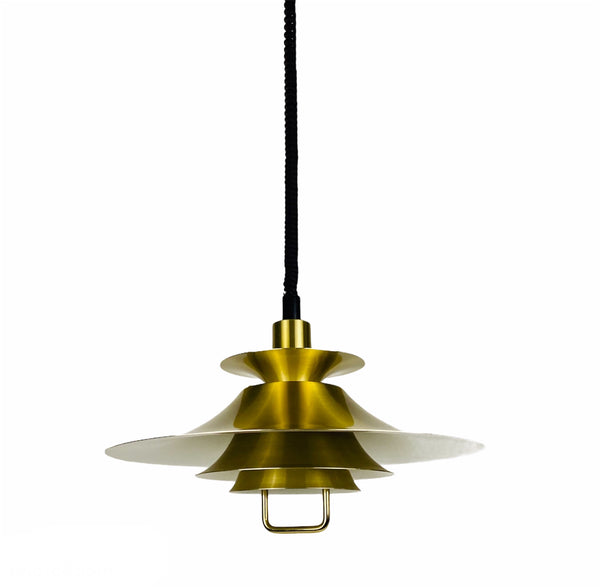 Danish Brass and Metal Pendant Lamp, 1960s