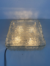 Square Glass Flush Mount by Kaiser, 1960s, Germany