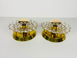 Pair of Crystal Glass Sconces by Palwa, Germany, 1960s