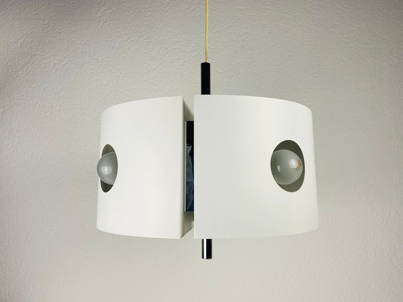 White Pendant Lamp by Klaus Hempel for Kaiser Leuchten, 1970s