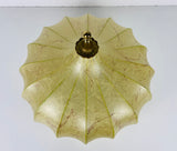 Round Mid-Century Modern Cocoon Flush Mount, 1960s, Italy