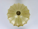 Round Mid-Century Modern Cocoon Flush Mount, 1960s, Italy