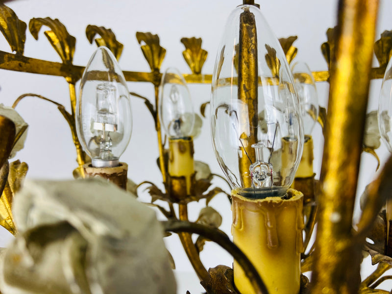 Golden Wheat Sheaf Pendant Lamp by Hans Kögl, Germany, 1970s