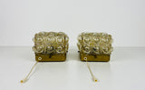 Pair of Midcentury Bubble Glass Wall Lamps by Helena Tynell for Limburg, 1960s