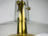 Glass and Brass Pendant Lamp by Anders Pehrson for Atelje Lyktan, Sweden 1960s