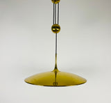 'Onos 55' Brass Pendant Lamp with Counterweight by Florian Schulz, 1970s Germany