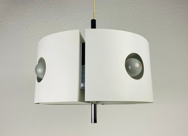 White Pendant Lamp by Klaus Hempel for Kaiser Leuchten, 1970s