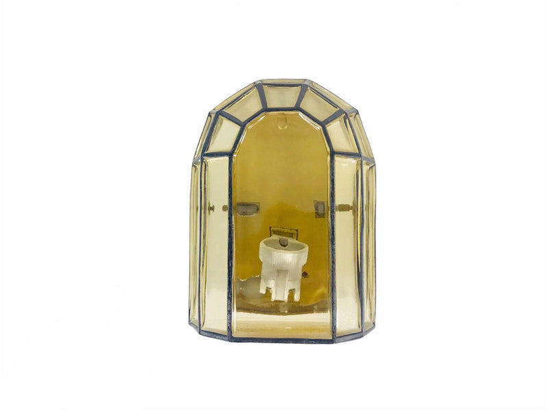 Brass Wall Lamp by Glashütte Limburg, Germany, 1960s