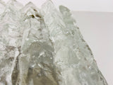 Pair of Frosted Ice Glass Wall Lamps by Kalmar, Austria, 1960s