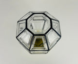 Midcentury Iron and Bubble Glass Flush Mount by Glashütte Limburg, 1960s