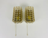 Pair of Midcentury Bubble Glass Wall Lamps by Helena Tynell for Limburg, 1960s