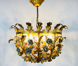 Golden Wheat Sheaf Pendant Lamp by Hans Kögl, Germany, 1970s