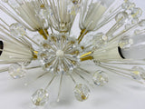 Glass and Brass 'Snowflake' Flush Mount by Emil Stejnar for Rupert Nikoll, 1960s