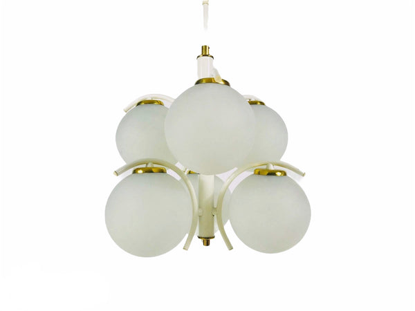 Richard Essig White Pop Art Chandelier, Germany, 1970s