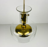 Glass and Brass Pendant Lamp by Anders Pehrson for Atelje Lyktan, Sweden 1960s