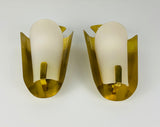 Pair of Mid-Century Brass Sconces, Italy, 1960s