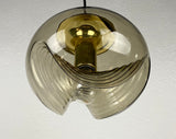 Amber Glass Pendant Lamp by Koch & Lowy for Peill and Putzler, 1960