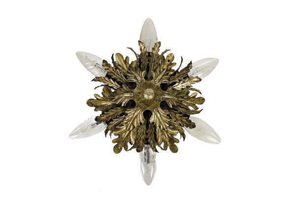 Florentine Flower Shape Flushmount Attributed to Banci Firenze, 1950s