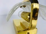 Pair of Modernist Brass and Opaline Glass Wall Lamps by Carl Fagerlund, 1960s