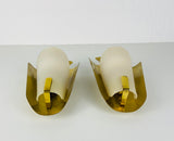 Pair of Mid-Century Brass Sconces, Italy, 1960s