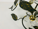 Green Florentine Flower Shape Flushmount Attributed to Banci Firenze, 1960s