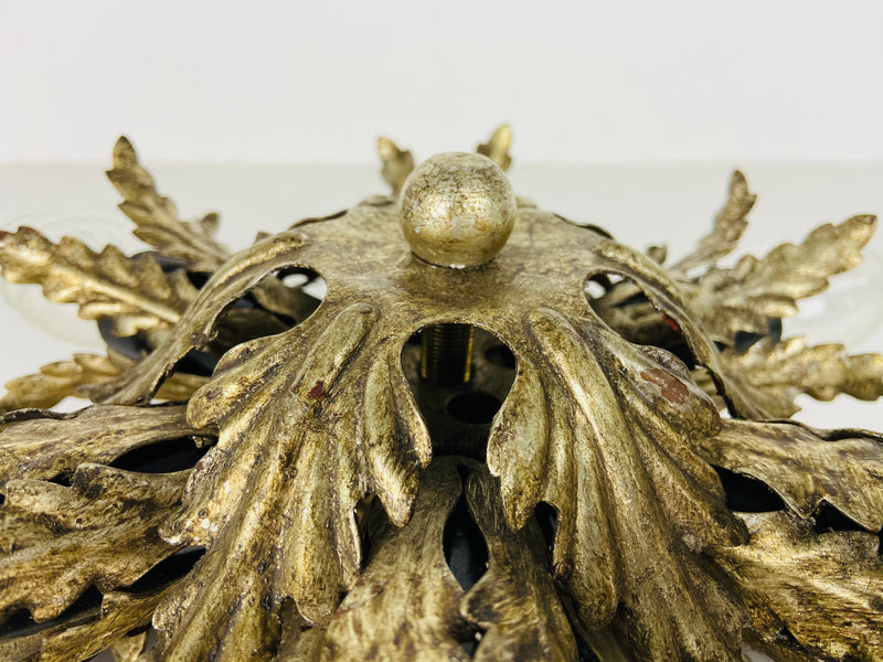 Florentine Flower Shape Flushmount Attributed to Banci Firenze, 1950s