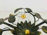 Green Florentine Flower Shape Flushmount Attributed to Banci Firenze, 1960s