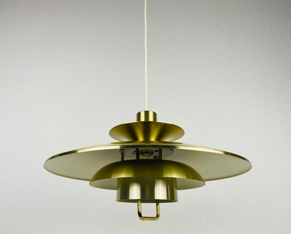 Danish Brass and Metal Pendant Lamp, 1960s