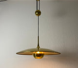 'Onos 55' Brass Pendant Lamp with Counterweight by Florian Schulz, 1970s Germany