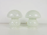 Pair of Vetri d‘Arte Murano Glass Mushroom Table Lamps, Italy, 1970s
