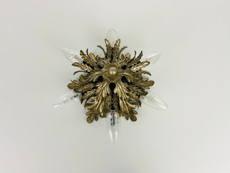 Florentine Flower Shape Flushmount Attributed to Banci Firenze, 1950s