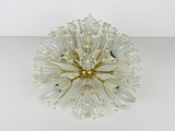 Glass and Brass 'Snowflake' Flush Mount by Emil Stejnar for Rupert Nikoll, 1960s
