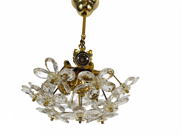 Elegant Brass Chandelier by Palwa, Germany, 1960s