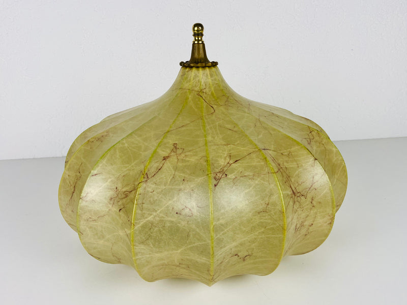 Round Mid-Century Modern Cocoon Flush Mount, 1960s, Italy