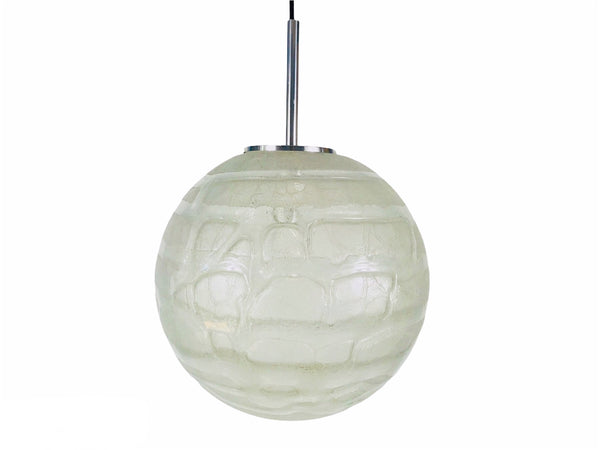 Large Murano Glass Ball Pendant Lamp by Doria, Germany, 1960s