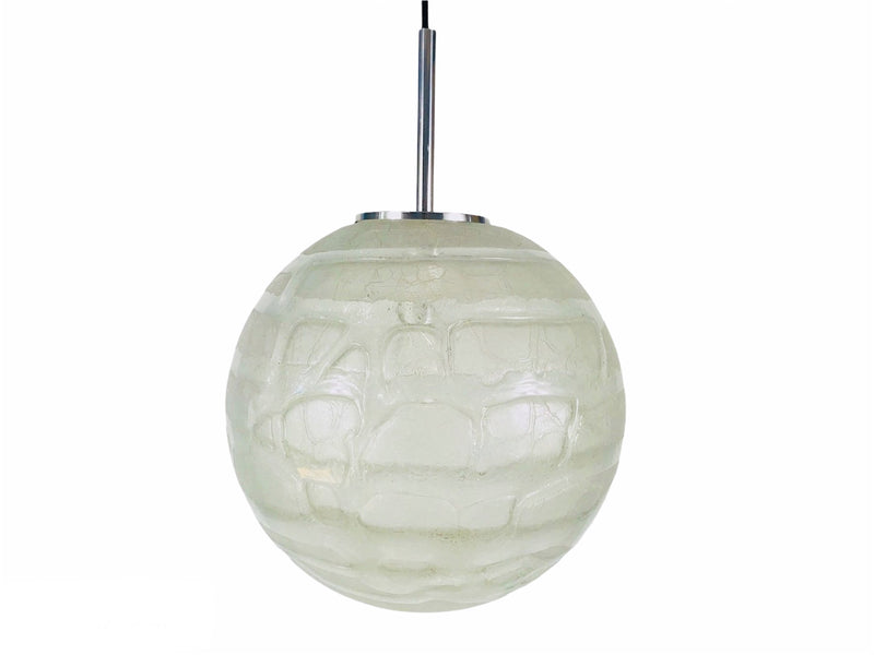 Large Murano Glass Ball Pendant Lamp by Doria, Germany, 1960s