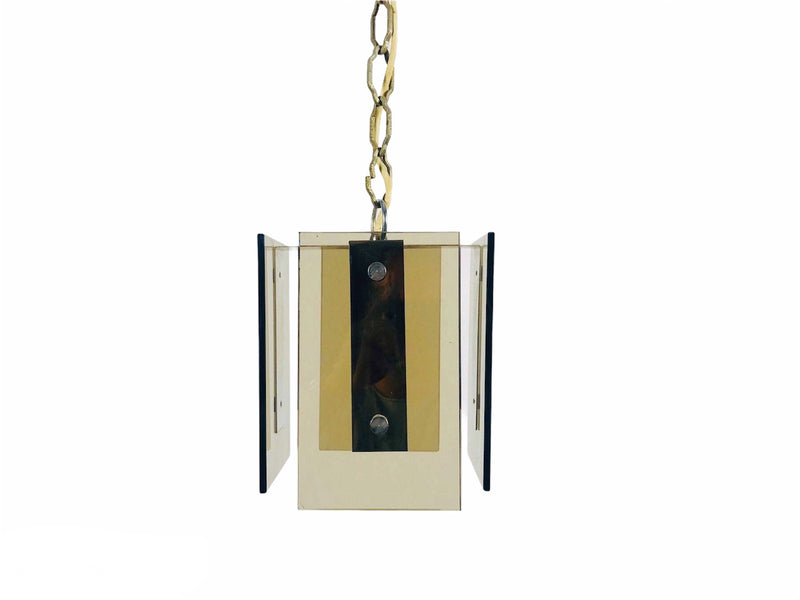 Italian Mid Century Glass Pendant Lamp by Veca, Italy, 1960s