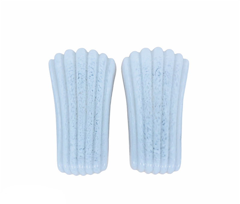Set of 2 Shell Shaped White Opaline Wall Lamps by Doria, Germany, 1960s