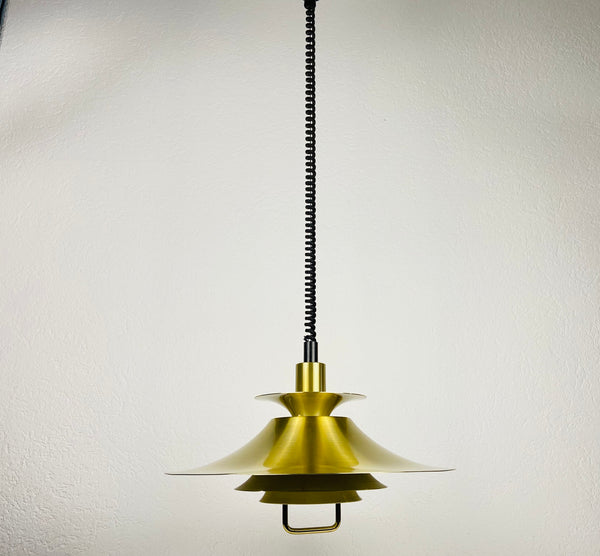 Danish Brass and Metal Pendant Lamp, 1960s