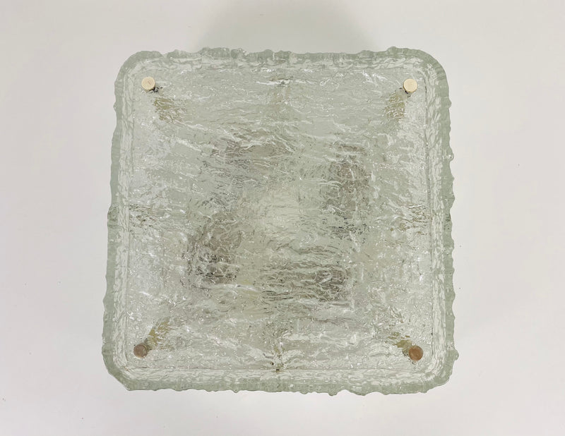 Square Glass Flush Mount by Kaiser, 1960s, Germany