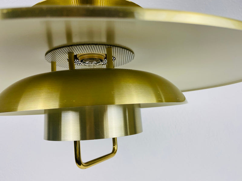 Danish Brass and Metal Pendant Lamp, 1960s
