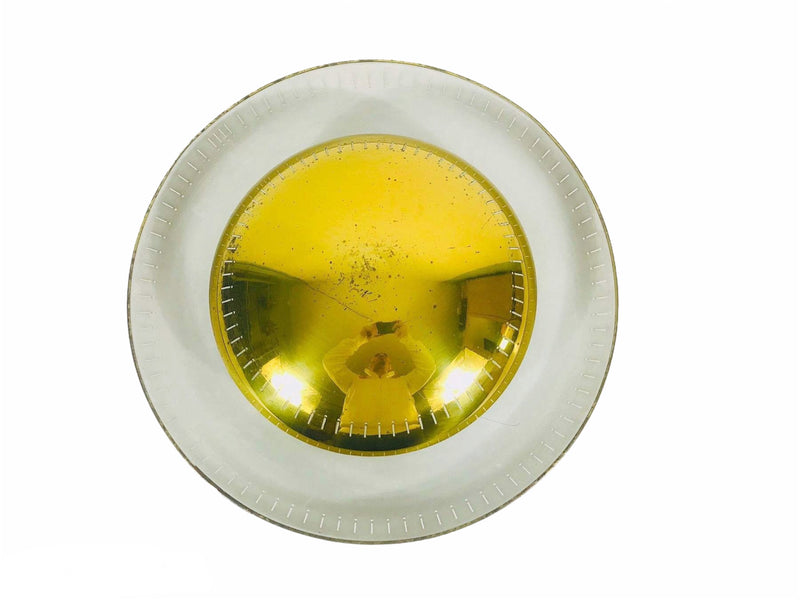 Mid Century Modern Brass and Aluminium Flush Mount by Hillebrand, Germany, 1950s
