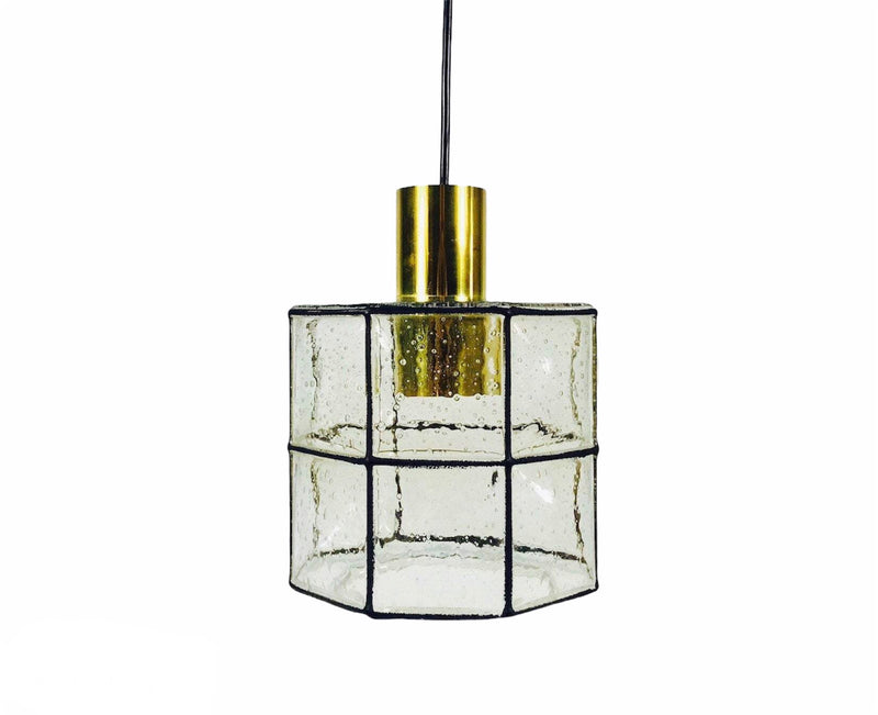 Mid Century Pendant Lamp by Glashütte Limburg, Germany, 1960s