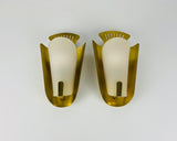 Pair of Mid-Century Brass Sconces, Italy, 1960s