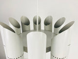 Midcentury White 10-Arm Space Age Chandelier, 1960s